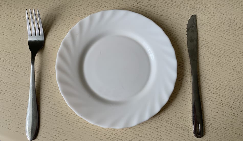 picture of empty plate without any food
