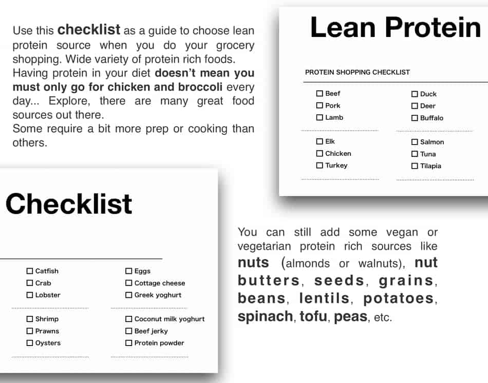 list of protein choices