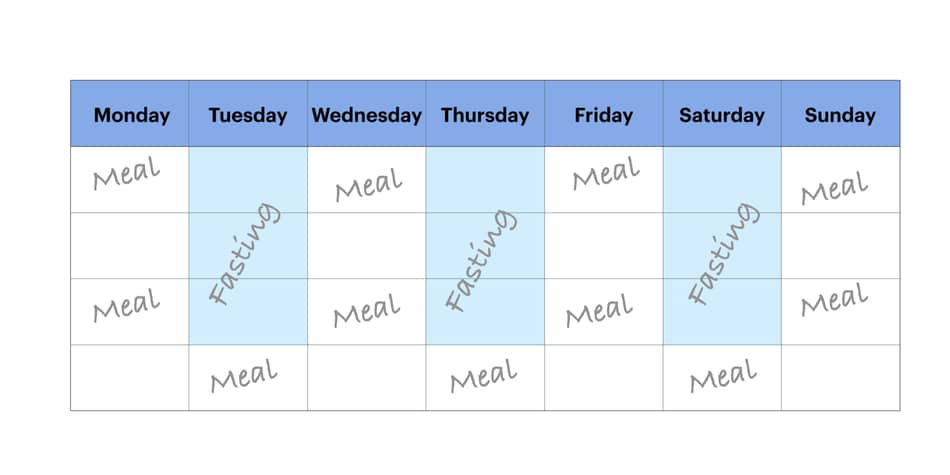 picture of a omad schedule