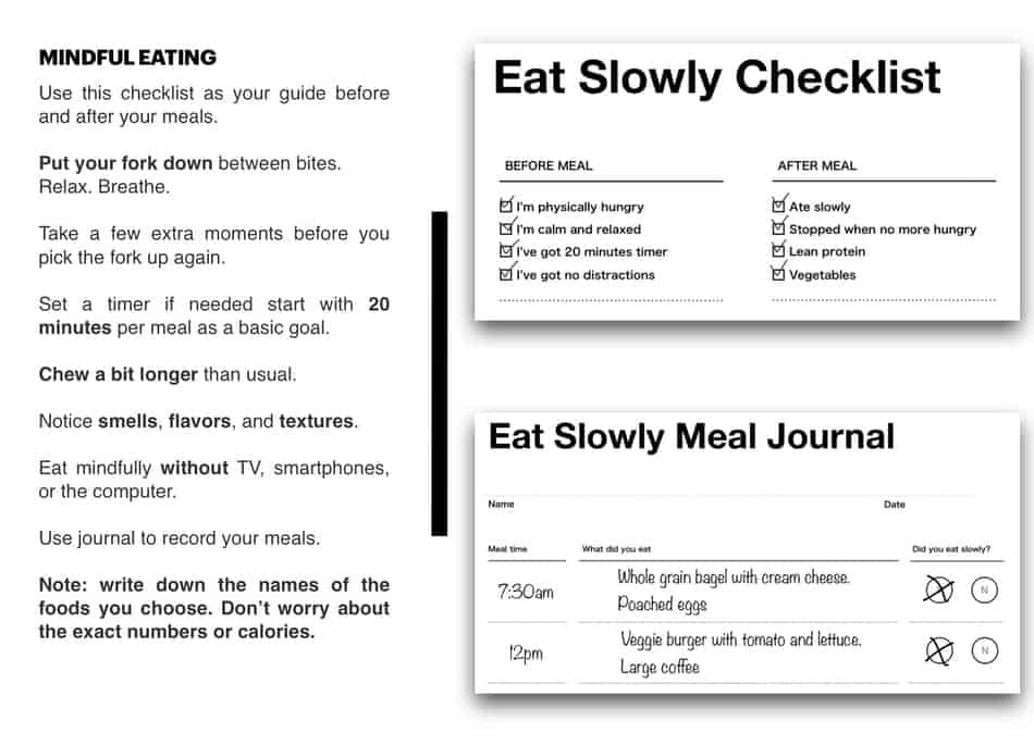 infographic of eat slowly