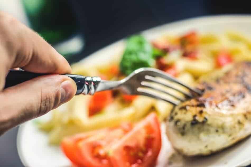 picture of food and the plate