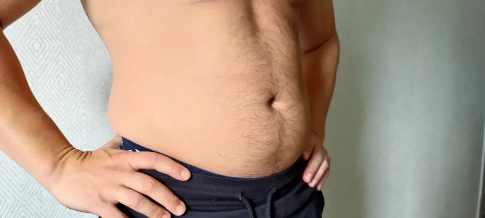 my belly after overeating on omad