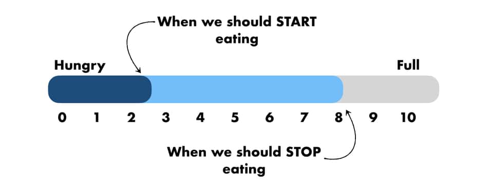 picture of when to start eating and when to stop eating