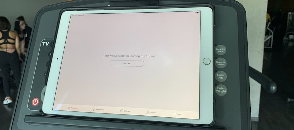 I put tablet with peloton app on the elliptical but there was no wifi