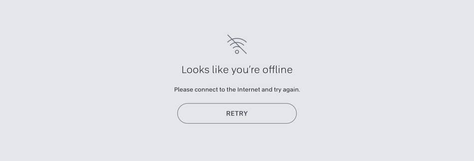 sign you see when peloton is offline