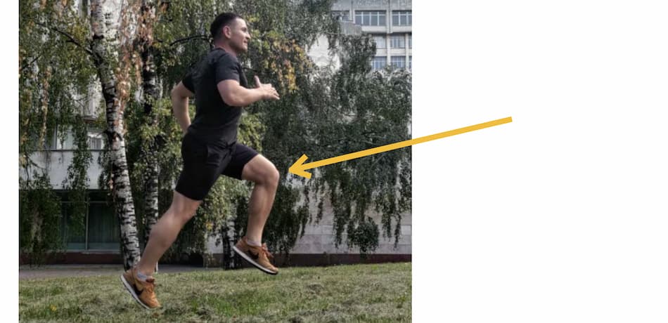 how high you should lift knee when running
