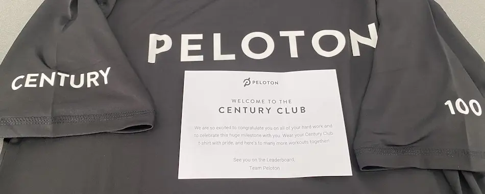 my peloton century shirt