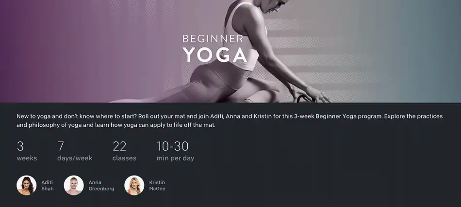 yoga is one of the best peloton programs