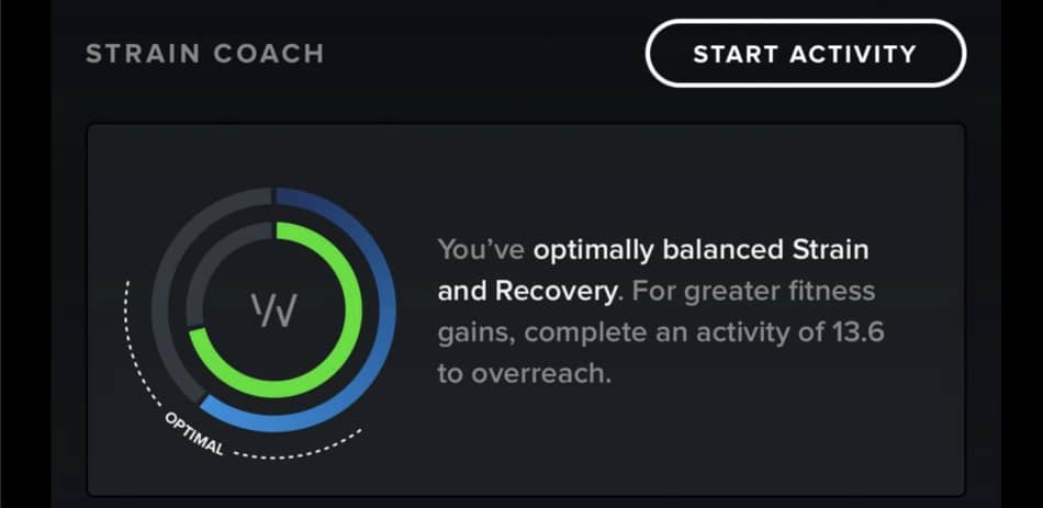 photo from whoop strain score