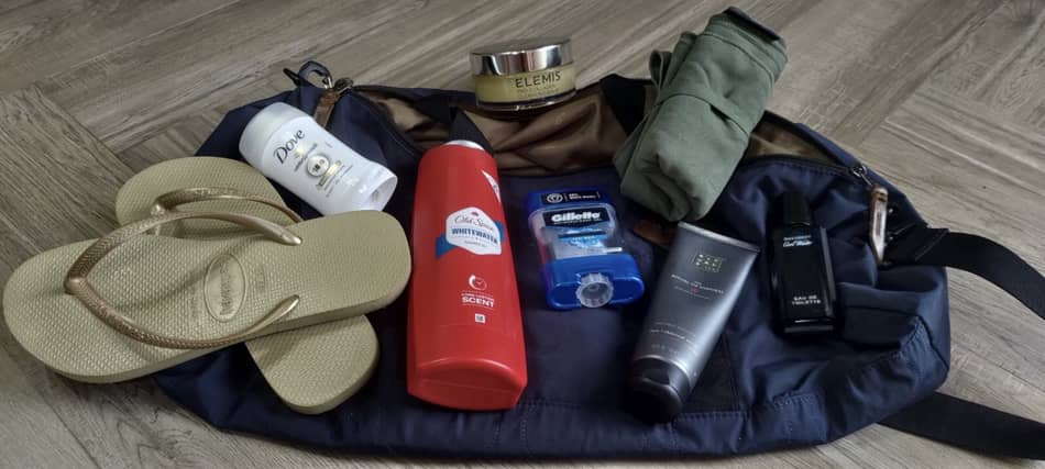 photo of my gym bag accessories for shoer
