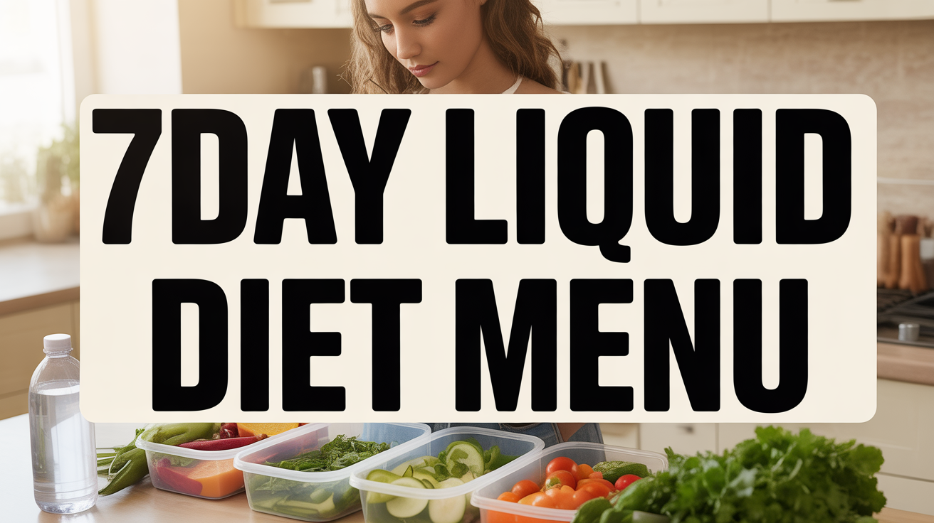 The Complete 7-Day Liquid Diet Menu and Meal Plan